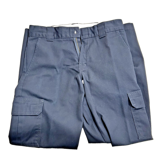 Mens Dickies Relaxed Straight Leg Cargo Work Casual Pants 32Wx32L Dark Navy - Picture 3 of 10